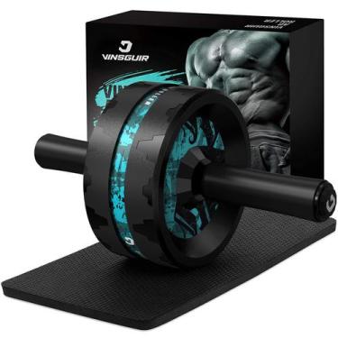 Imagem de Ab Roller Wheel VINSGUIR Abs & Core Workout com joelheira