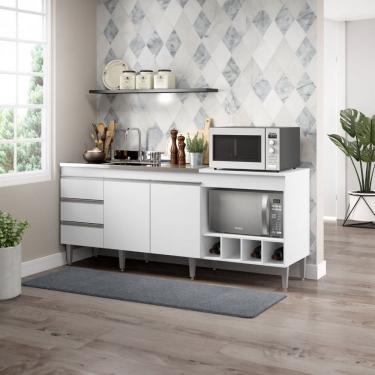 Imagem de Balcão de Cozinha Pequeno 183 x 52 Cm MDP 2035 Menu Móveis