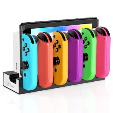 Imagem de Switch Charging Dock for Joycons - Charge up to 6 Joycons Simultaneously - OLED Model Compatible - Switch Controller Charger Stand Station with LED Indicator