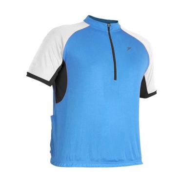 Imagem de Camiseta Ciclista Com Ziper Modelo Tornado Unisex Azul P
