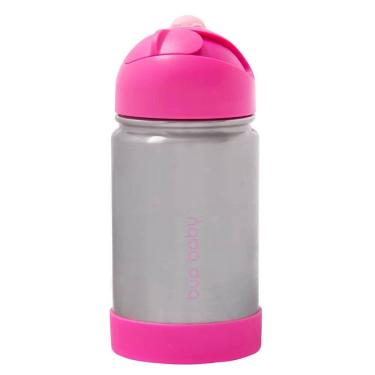 Imagem de Garrafa Flip Térmica Rosa Com Alça De Silicone Bup Baby