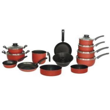 Imagem de Conjunto de Panelas Antiaderente 13 peças Vermelho