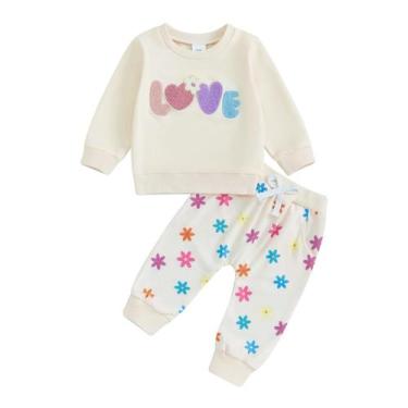 Imagem de Conjunto de moletom e calças Clothes Adobabirl Toddler Baby Girl