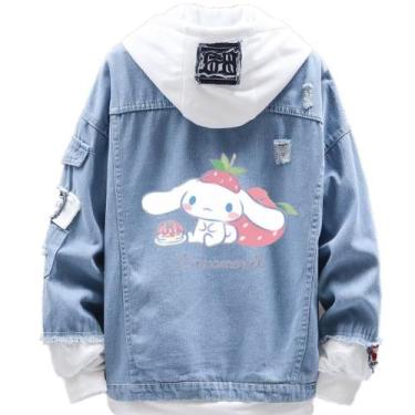 Imagem de Jaqueta jeans Loose Cinnamoroll Strawberry Creative Design - SANMU