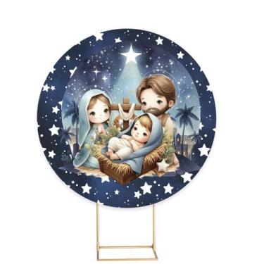 Imagem de Painel Festa Redondo Sublimado Natal 1,50m - Fadrix, NAT181