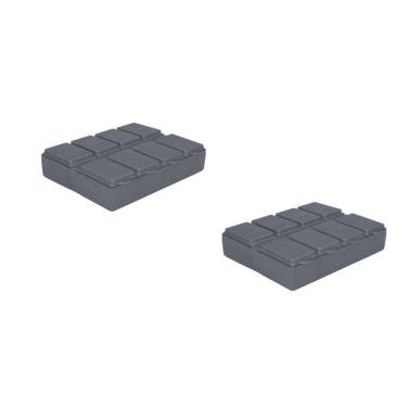 Imagem de Kit 2 Porta Comprimido Prata Plástico