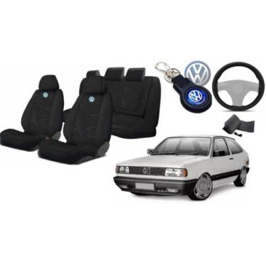 Imagem de Conjunto Capas Proteção Tecido Banco Gol 1986-1996 + Capa Volante + Ch