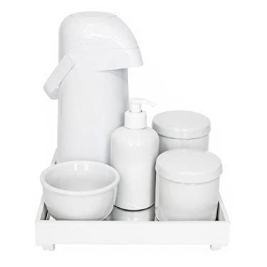 Imagem de Potinho de Mel Kit Higiene Espelho Completo Porcelanas e Garrafa Branco