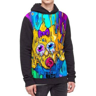 Imagem de Moletom Com Capuz The Simpsons Os Simpsons Ref:659 - smoke, Preto, GG