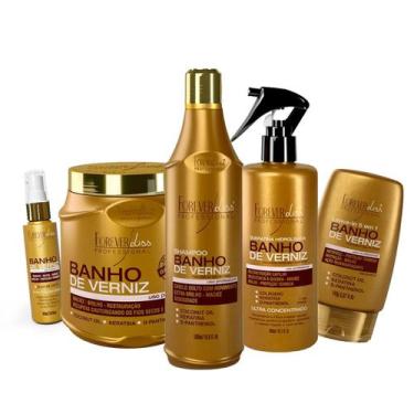 Imagem de Kit Banho de Verniz Forever Liss Shampoo 500ml e Mascara 1k - Forever 