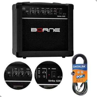 Imagem de Amplificador Guitarra Borne Strike G30 Preto + Cabo P10/P10