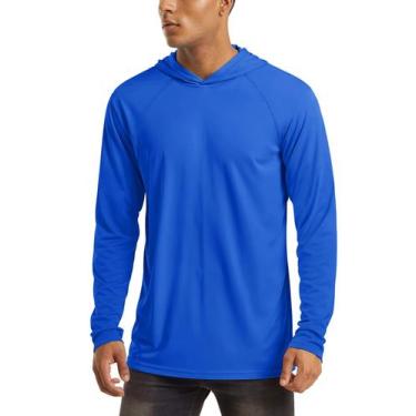 Imagem de Camisas masculinas de manga comprida UPF 50+, proteção solar, camisas 