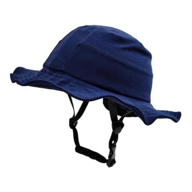 Imagem de menolana Boné para capacete de bicicleta, chapéu de surfe, aba larga, moderno, tipo chapéu para ciclista, para mulheres, unissex, ciclismo, deslocamento diário, Blue L