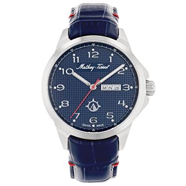Imagem de Mathey-Tissot Relógio masculino Excalibur MTWG2001101 de quartzo suíço, Azul, 22MM, Relógio Mathey Tissot Excalibur Collection com três ponteiros