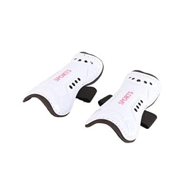 Imagem de Generic Protetores de Perna de Futebol, Proteção Confortável e Boa, Resistente a Impactos, Caneleiras de Futebol Infantil, 1 par para Férias (Branco)