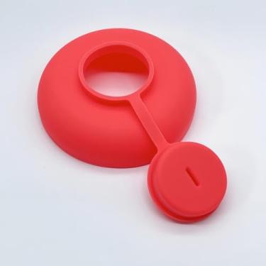Imagem de Suporte de silicone para sorvete – à prova de vazamento e portátil, suporte de picolé de silicone, reutilizável e seguro para lava-louças para festas, piqueniques, casa (1 peça, vermelho)