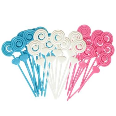 Imagem de Kit 250 Espirais Porta Recado Russo Art Branco, Rosa e Azul – Plástico Resistente para Artesanato