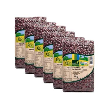 Imagem de Kit 6X: Feijão Vermelho Orgânico Coopernatural 1kg