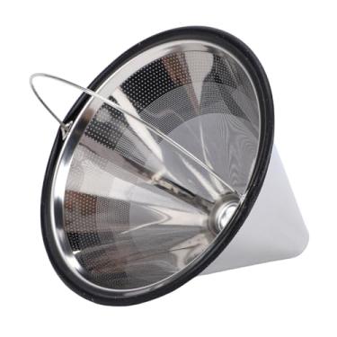 Imagem de TOPINCN Cesta de Filtro de café Em Aço Inoxidável, Cone, Gotejador de café, Cafeteira Reutilizável, Sem, Filtro de café Com Malha Ultrafina