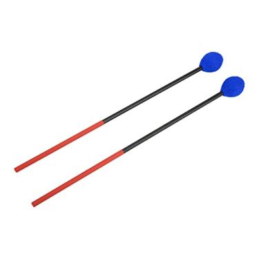 Imagem de RiToEasysports Martelo de Baqueta de Marimba, Fibra de Carbono + Fio de Algodão, Som Nítido, Essencial para Iniciantes, Pacote Com 2 (cabeça azul)