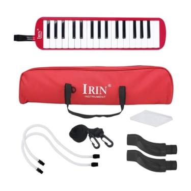Imagem de JunZheHub Instrumento de com 32 Teclas, Teclado Musical, Brinquedo para Iniciantes, Mini Conjunto de, Construção em PP de Grau Alimentício, Bolsa de, Vermelho