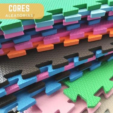 Imagem de Kit 4 Placas Tatame EVA 50x50cm 10mm Linha Econômica Piso Emborrachado