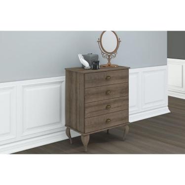 Imagem de Cômoda Solteiro Cl 4009 C- 4 Gavetas Rustico - Movelbento