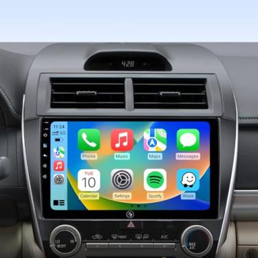 Imagem de Rádio estéreo automotivo 64G para Toyota Camry 2012-2014, tela sensível ao toque IPS HD de 10,2 polegadas sem fio CarPlay Android Auto/WiFi/GPS/FM/SWC/Bluetooth/1080P