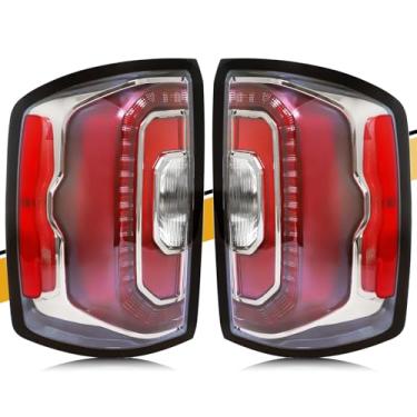 Imagem de Conjunto de luz traseira de LED compatível com GMC Sierra 1500 Denali 2014 2015 2016 2017 2018, par de substituição de lâmpada traseira de freio tipo LED para 84365930 84233587 GM2800295 84365931
