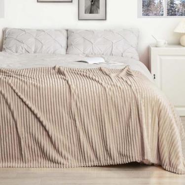Imagem de Cobertor Vessia Flannel Fleece Twin 150x200cm 300GSM Camel