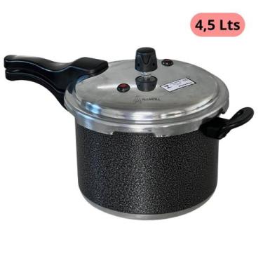 Imagem de Panela de pressão Tampa Fechamento Externo 4,5 litros Preto Craqueado 