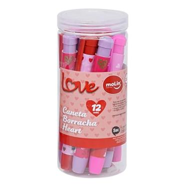 Imagem de Molin Caneta Borracha Love Heart - Copo com 12 Unidades