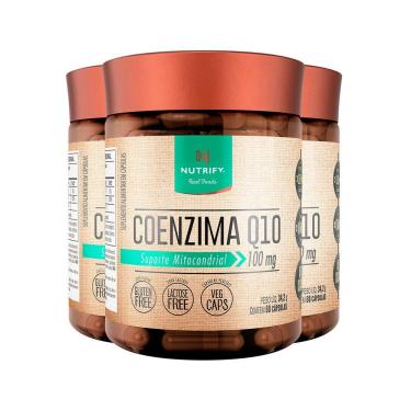Imagem de Kit 3 Coenzima Q10 + Vitamina E Nutrify 60 Cápsulas