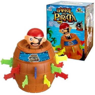 Imagem de Jogo Barril do Pirata Brinquedo Infantil Interativo até 4 Jogadores Ar