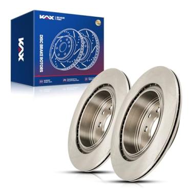Imagem de KAX Rotor de freio a disco traseiro 31387 serve para G37 2009-2013, G35 2005-2008, M35 2006-2010, QX50 2014-2017, 370-Z 2009-2020, 350Z 2006-2006-2009, EX35 2008-2012, G25 2011-2012, Q40 2015, M45