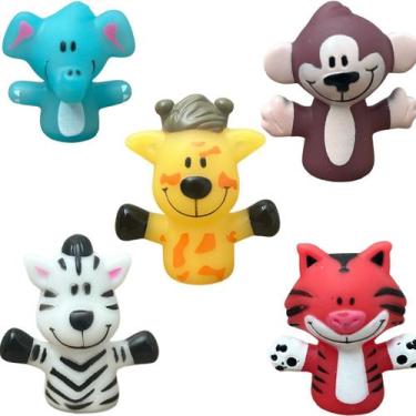Imagem de Dedoches Infantil Divertidos Buba Fantoche de Dedo P/ Bebe, Safari