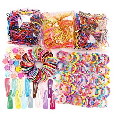 Imagem de barenx Presilhas de cabelo de pressão para mandíbula, faixas de cabelo de algodão, simplesmente prendedores de rabo de cavalo, elásticos macios para tranças, cabelo infantil - D