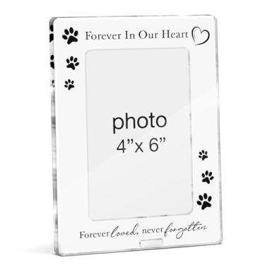 Imagem de FTRBXT Porta-retrato de presente memorial para animais de estimação, presentes de luto de condolência de simpatia para perda de animal de estimação, gato, cachorro, em memória amorosa, porta-retratos