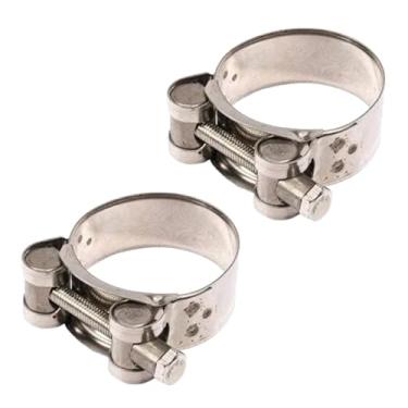 Imagem de Braçadeira de exaustão de aço inoxidável, 2 peças de substituição para mangueira de água de motocicleta, braçadeiras de escapamento automotivas, motocicletas (48-51 mm)