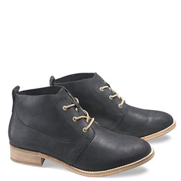 Imagem de Cat Footwear Bota de cano curto unissex Hester 3 ilhós de couro Chukka, Preto, 8.5