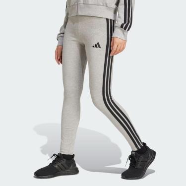 Imagem de Calça Legging Adidas 3 Stripes Feminina Cinza-Feminino