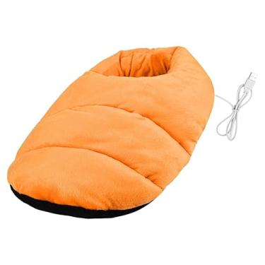 Imagem de Shakven Aquecedor de pés aquecido, Aquecedor de pés aquecido elétrico,Almofada de aquecimento rápido USB para pés | Envoltório térmico macio e aconchegante para os pés, chinelos aquecidos laváveis,