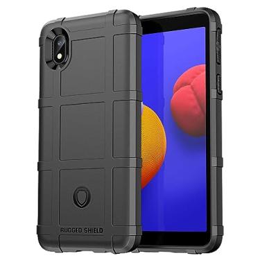 Imagem de IDEWEI Capa para Samsung Galaxy A3 Core, fibra de carbono refinada, anti-queda, anti-impressões digitais, proteção integral. A capa do telemóvel é compatível com Samsung Galaxy A3 Core