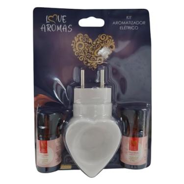 Imagem de Kit Difusor Elétrico + 2 Essências Aromáticas Floral Brisa Bivolt Branco