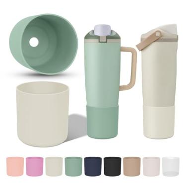 Imagem de KGULQ Bota superior de 2 peças, compatível com Owala Freesip Sway, 850 g e 1,134 g, alta antiderrapante, evita arranhões, capa protetora para garrafa de água e copo Sway