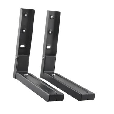 Imagem de Generic Suporte de parede para micro-ondas, prático e que economiza espaço, ideal para hotéis e cozinhas residenciais, Preto