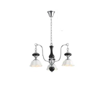 Imagem de Luminária principal para sala de estar em estilo campestre francês e retrô - Luminária pendente moderna e minimalista, feita à mão com revestimento de cerâmica, para quarto e sala de jantar