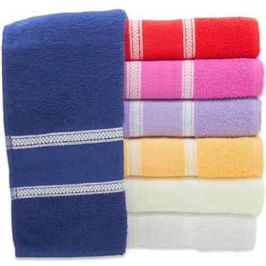 Imagem de Kit 10 Toalhas De Lavabo Social Mão Macia Felpuda Para Bordar -Ponto Cruz - Rute