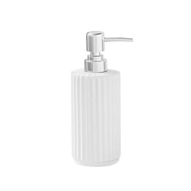 Imagem de hezhuhe2258 Dispensador de sabão de cerâmica com bomba para banheiro e cozinha, ótimo para loções, sabonetes líquidos, xampu (branco)