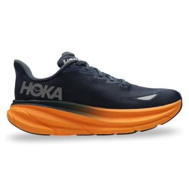 Imagem de HOKA Clifton 9 GTX Tênis masculino, Céu tempestuoso/raspas de laranja, 42